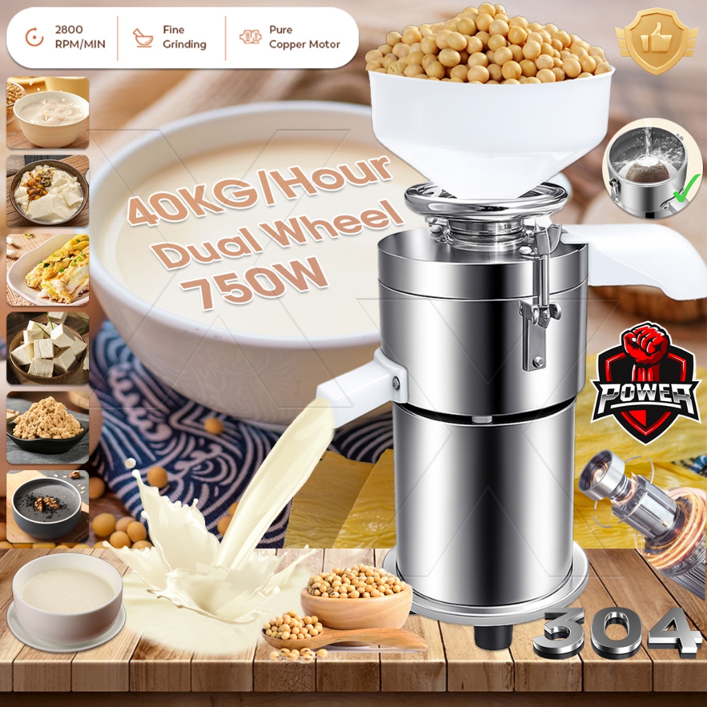 Soymilk Tofu Grinding Machine Large Capacity Commercial Soy Milk Machine Heavy Duty Soya Bean Grinder Mesin Kacang Soya