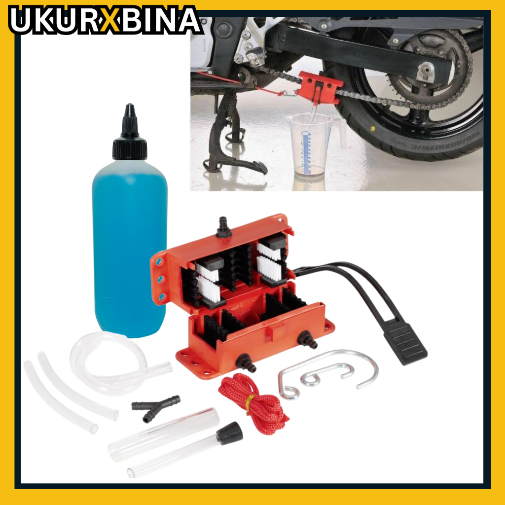 Motorcycle Chain Cleaner Automatic Tool degreaser Pembersih Rantai Motosikal Brush Universal