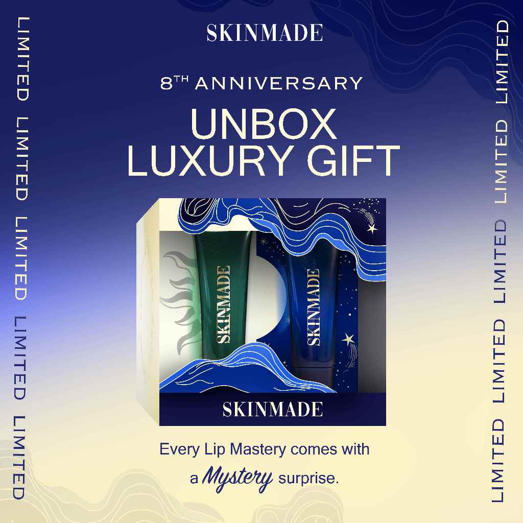 [Exclusive Launch] SKINMADE Lip Therapy System – SPF 50+ & Blue Light Shield | Brightening Serum | Revive Mask | Balm