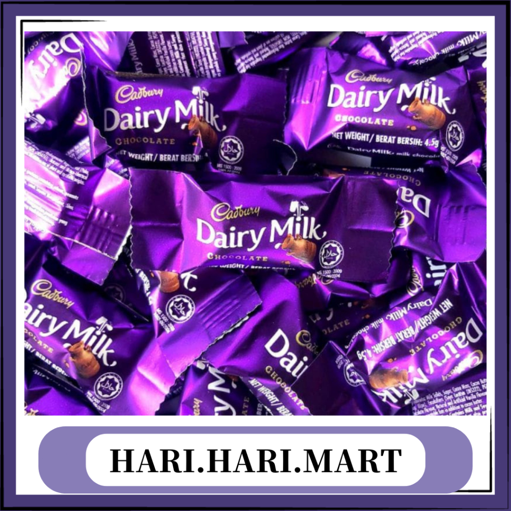 Halal* Chocolate Cadbury Dairy Milk CHOCOLATE Mini Bites Bar 4.5g ( 1 Piece) Coklat