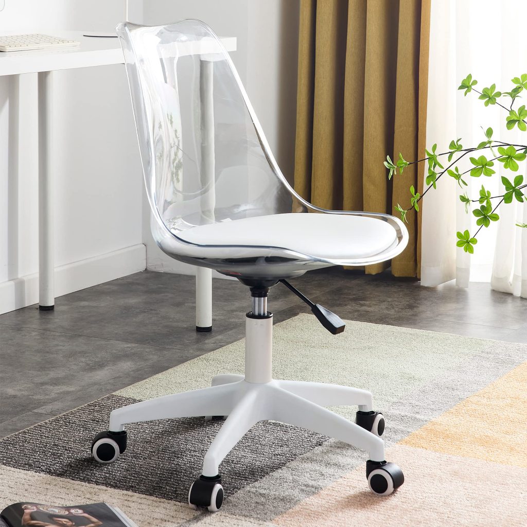C-360° Rotatable Office Chair Adjustable Dining Chair Gaming Kerusi Ergonomic Chair CafeteriaBedroom Kerusi Belajar 餐椅