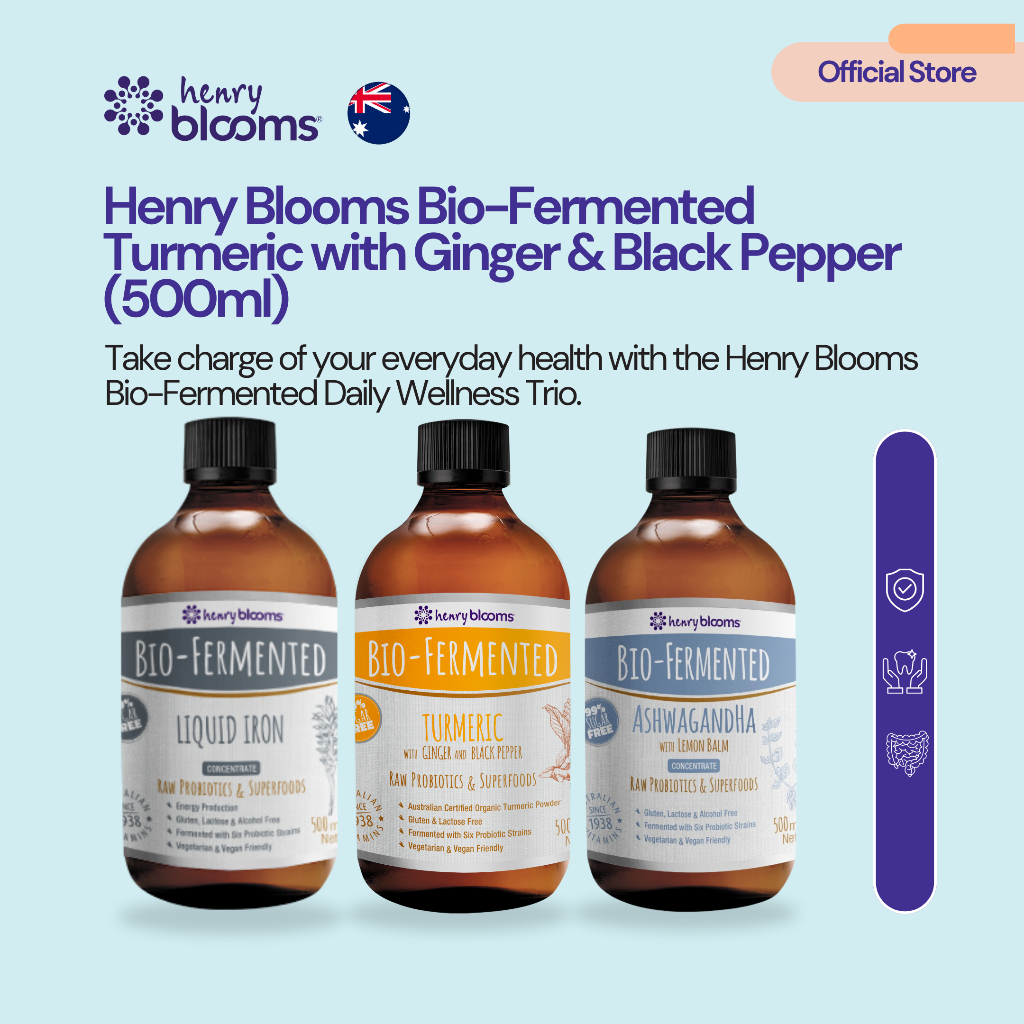 Henry Blooms Bio-Fermented Daily Wellness Trio (3 x 500ml)