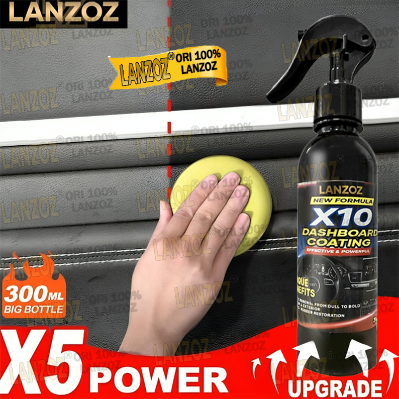 【LANZOZ】- Dashboard spray 300ml X10 Dashboard Coating / Plastic Coating Dashboard & Wax Leather Wax Dashboard Wax