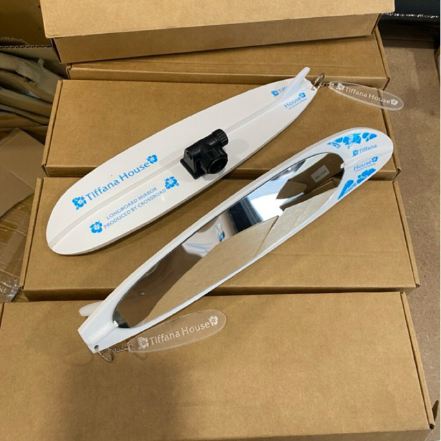 Tiffana House Surfboard Mirror Rear View Mirror Kereta Ibu Tiffana Putih Susu Kata-kata Tanam Kcar Kancil Myvi Kelisa