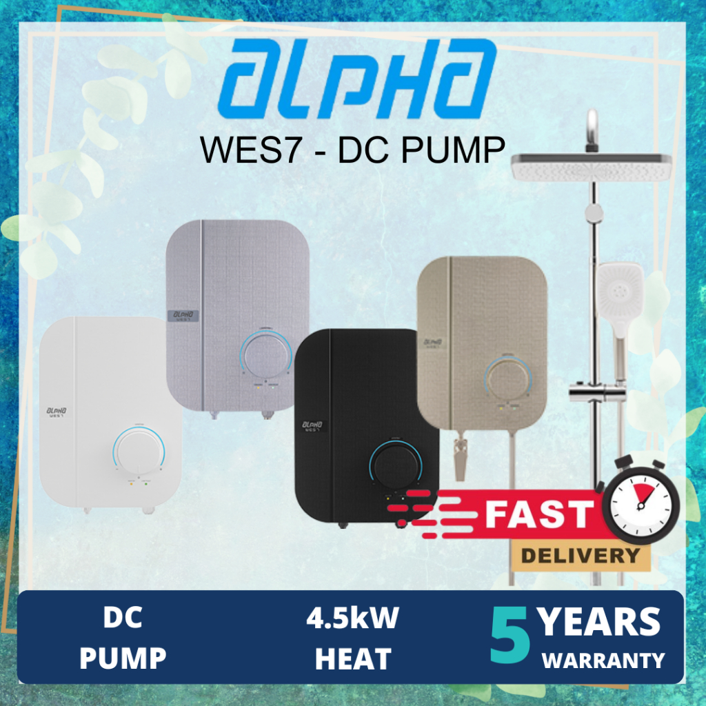 ALPHA WES7 BASIC / NEON Instant Water Heater with DC Pump Basic / Rainshower Instant Water Heater