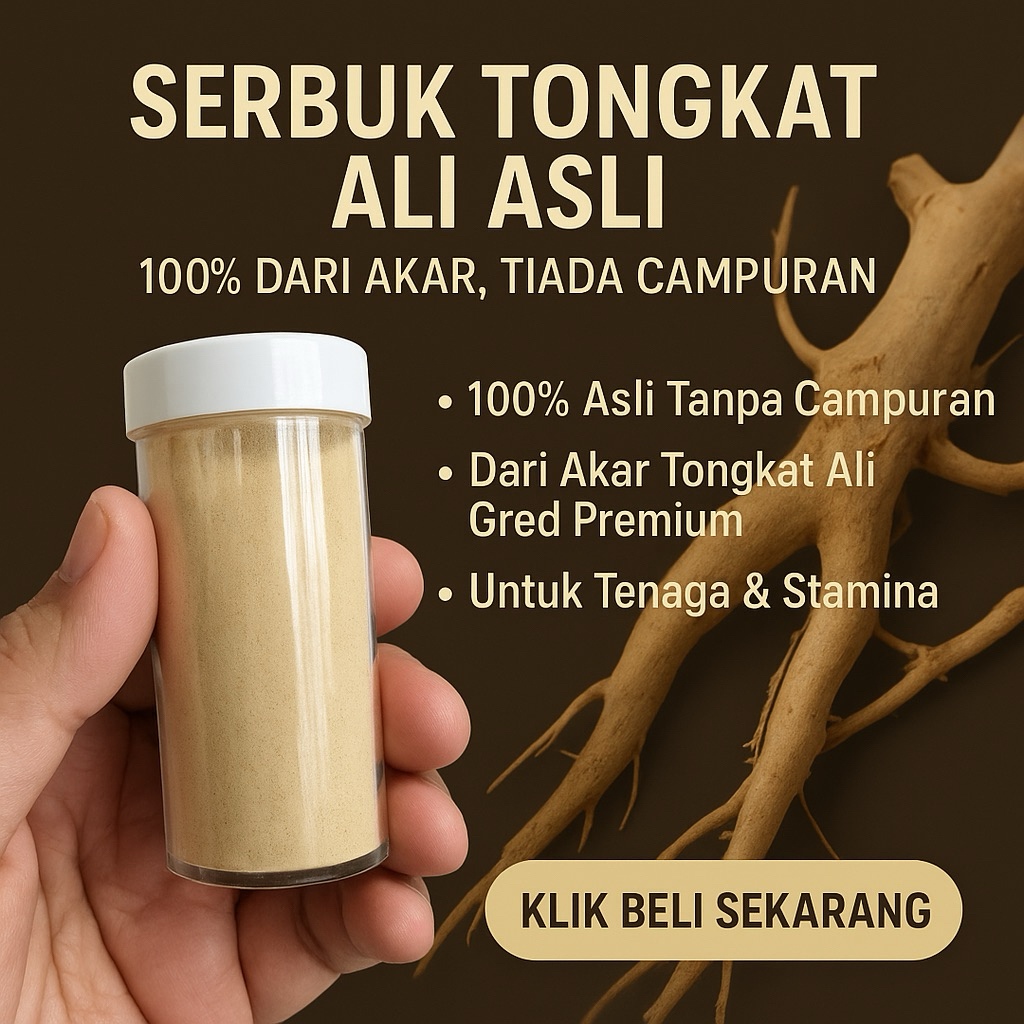 🇲🇾 [100% Asli] Serbuk Tongkat Ali Hitam / Putih – Herba Tradisional Tenaga & Kesihatan Lelaki