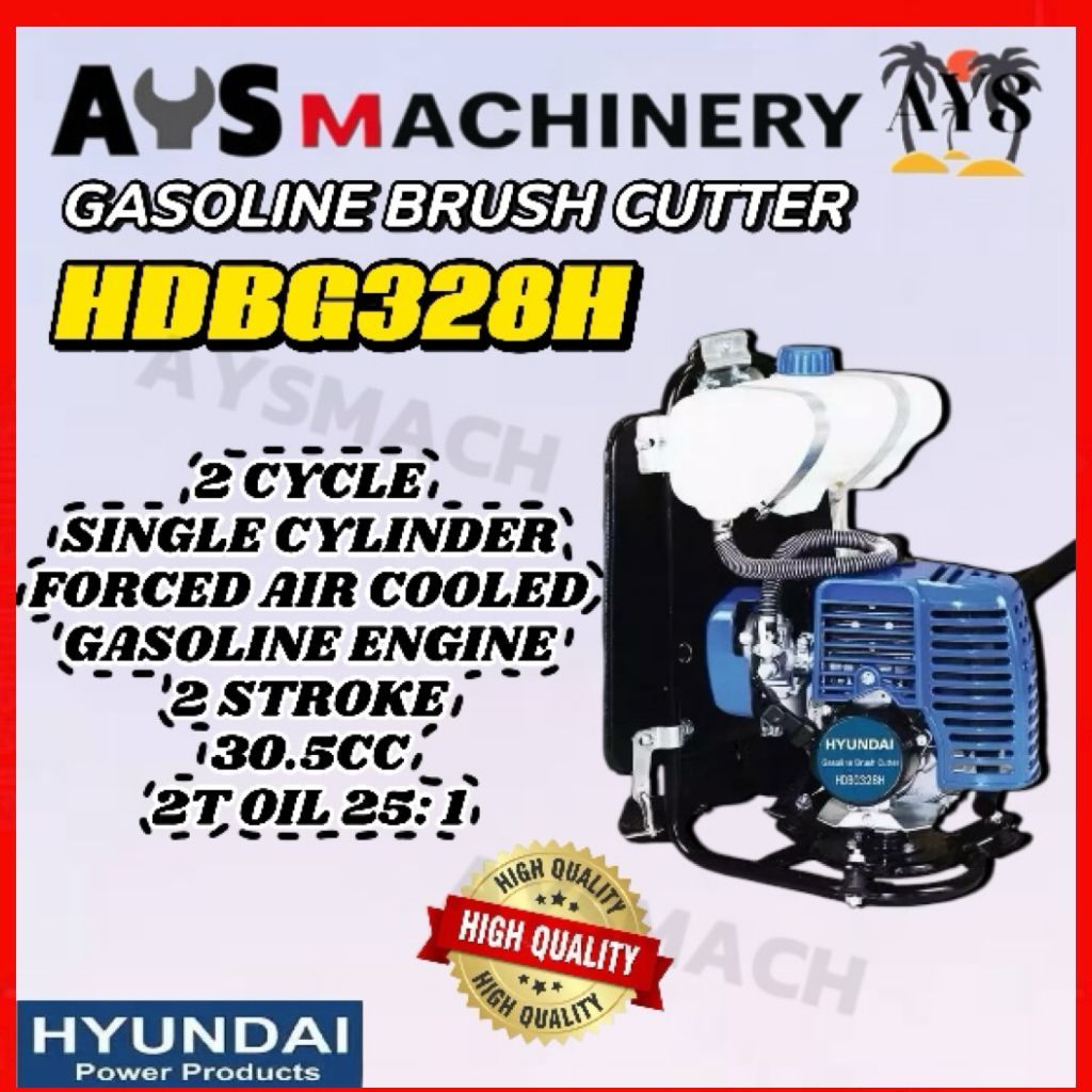 Hyundai HDBG328H Gasoline Brush Cutter Backpack Brush Cutter Garden Tools Mesin Potong Rumput