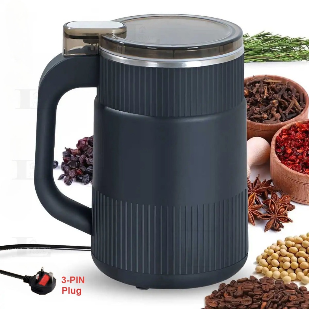[2 Years Warranty] Portable Electric Food Grinder 500ML 304 Stainless Steel Strong Power Powder Machine Mesin Pengisar