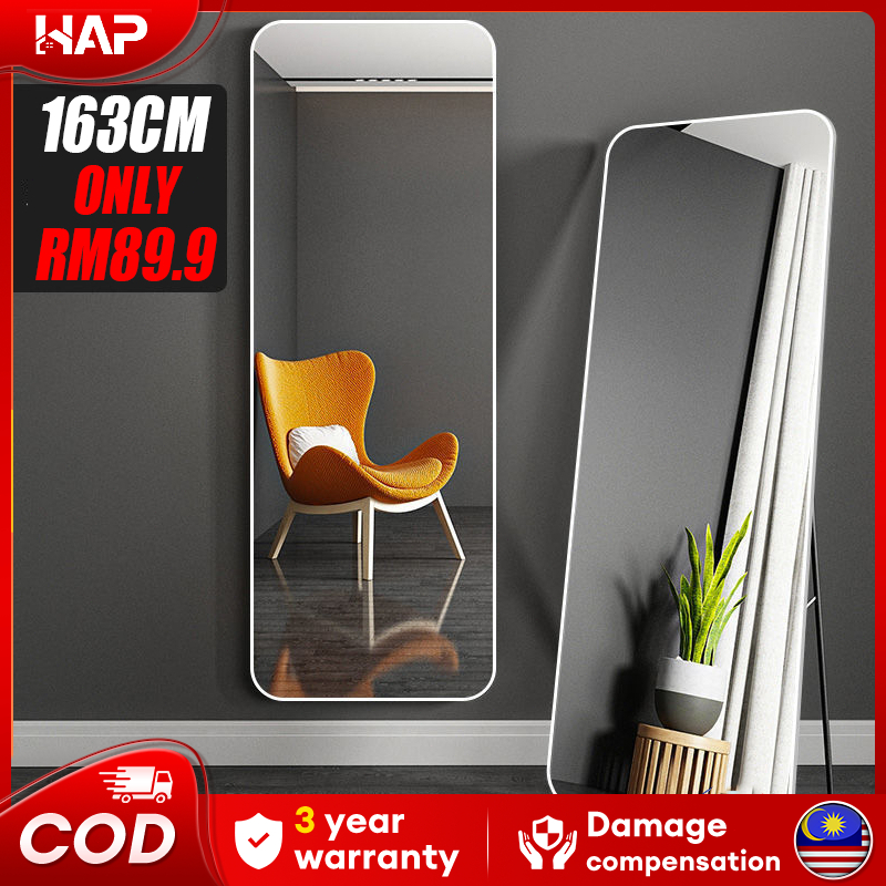 HAP - 【In Stock Selangor】Stand Full-Length Mirror Standing Long Mirror Wall Cermin Panjang Panjang Home Decor HD 全身镜