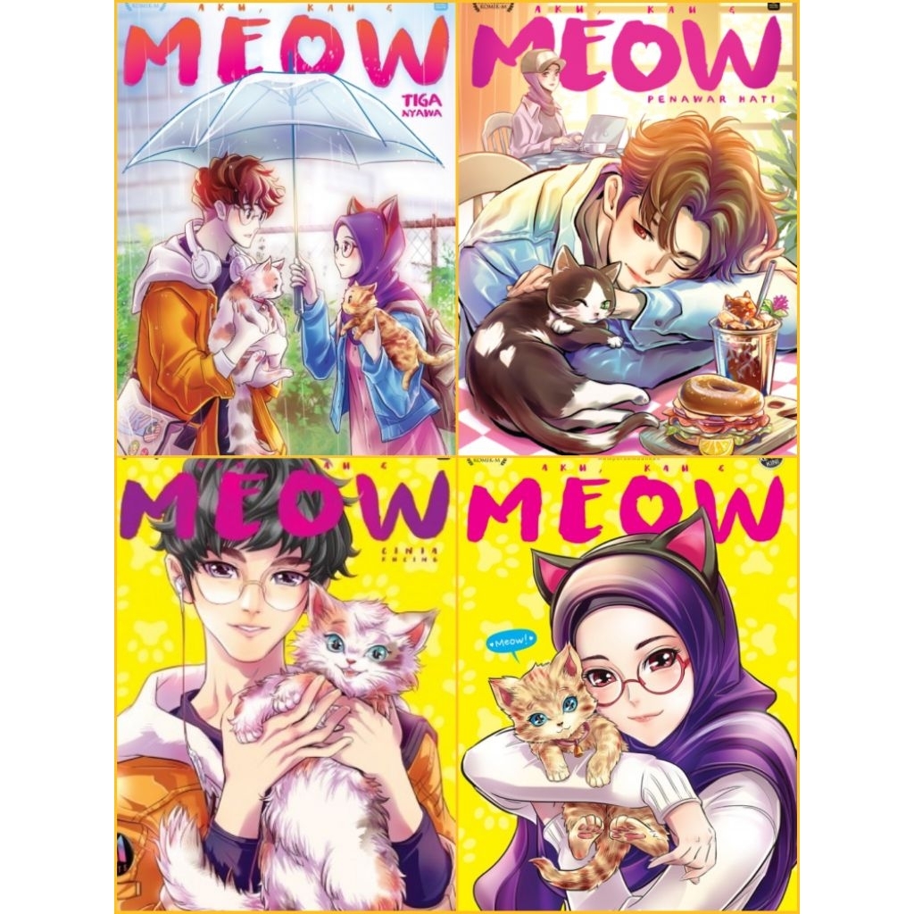Siri Bestseller Komik-M Aku, Kau & Meow #1-4 Edisi Kemas Kini | Artis-Artis Komik-M