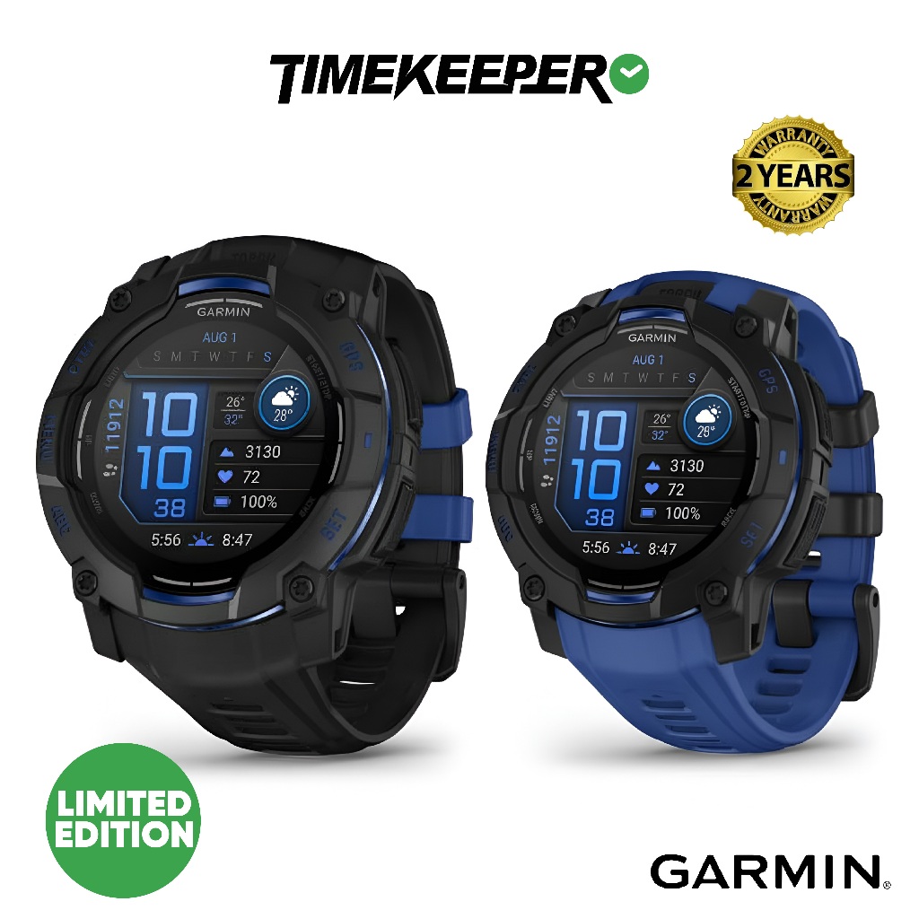 [NEW] Garmin Instinct 3 AMOLED Limited Edition Rugged Outdoor GPS Smartwatch - 2 Years Warranty