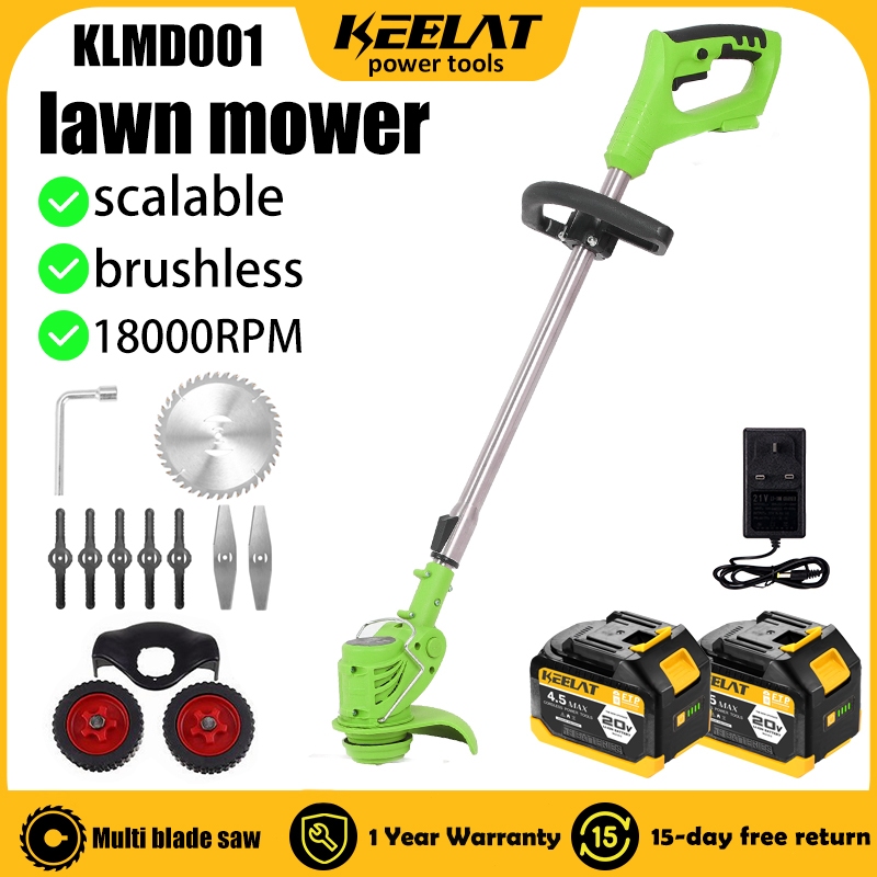 KEELAT KLMD001 Mesin Rumput Mesin Rumput Bateri Mesin Rumput Tolak Grass Cutter Mesin Potong Rumput Cordless Lawn Mower