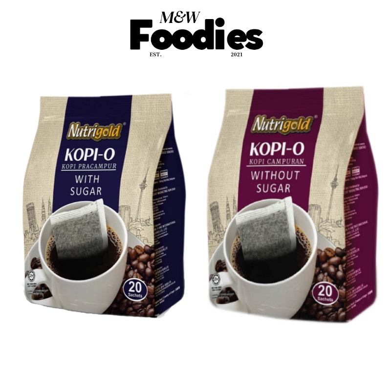 NUTRIGOLD Kopi O With Sugar (17's X 10g) | Without Sugar (17's X 10g)