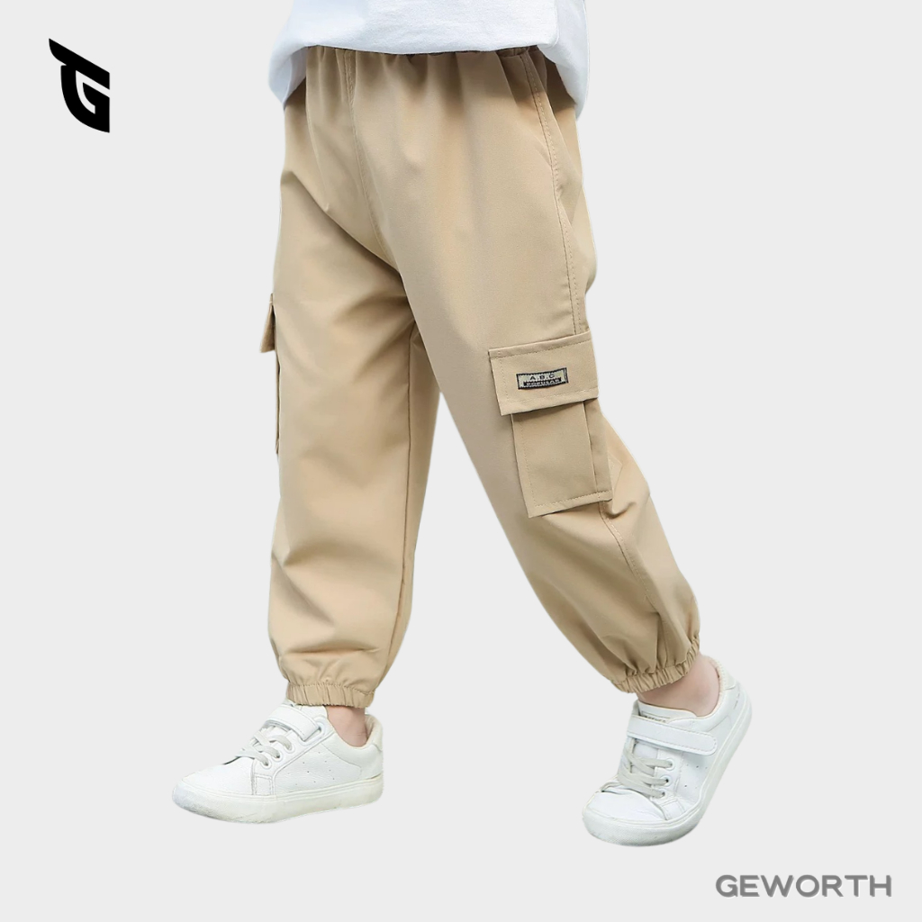 GEWORTH Kids Long Pants Cargo Thin Quick Dry Summer 2025
