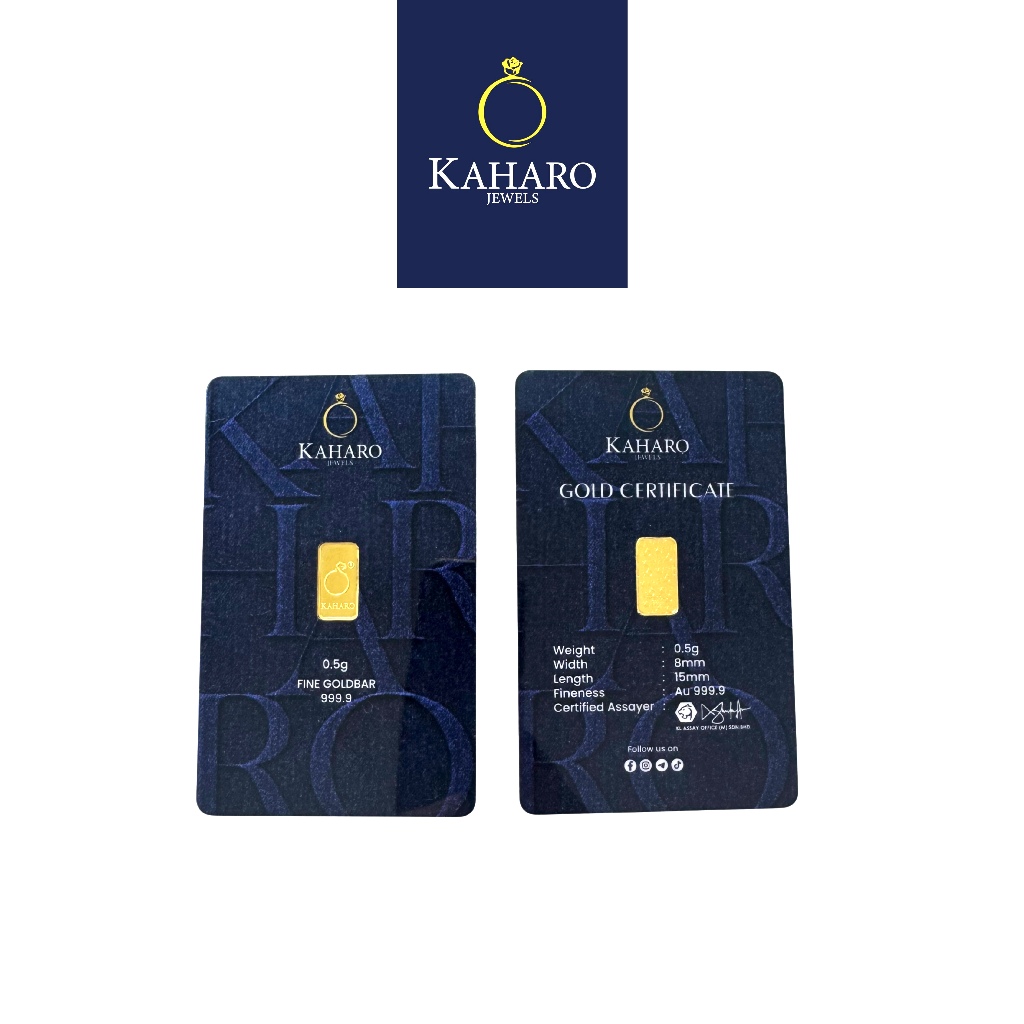KAHARO GOLD BAR  0.5 G AU 999.9