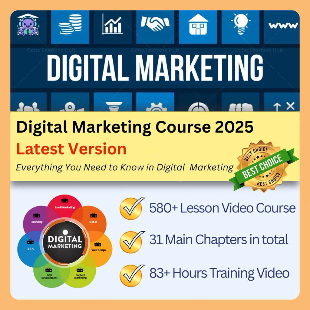 [Video Course] Digital Marketing Master Course 2025 – Learn Facebook, Google, SEO & ChatGPT Tools [580+ Lessons]
