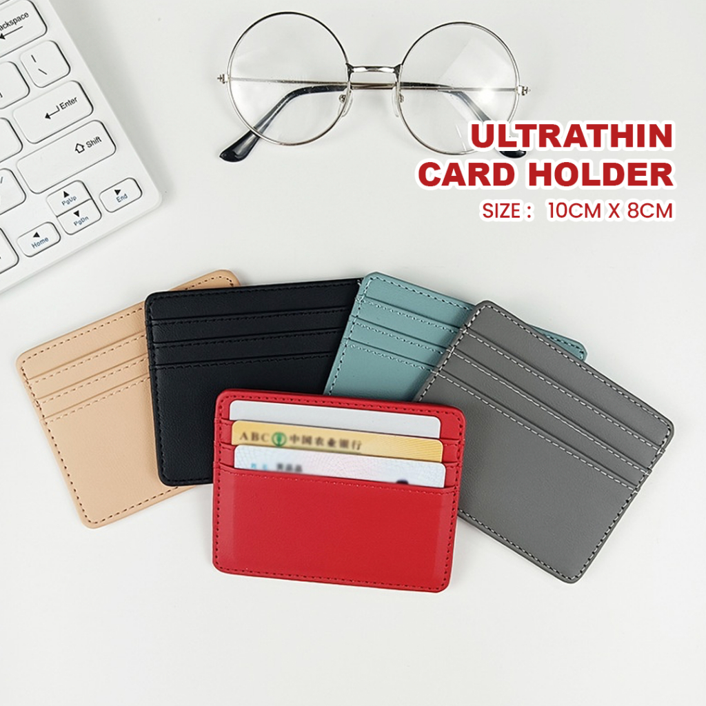 MILANDO Ultrathin Card Holder Multi Card PU Leather Card Sleeve Wallet Dompet 证件包卡包 (Type 15)