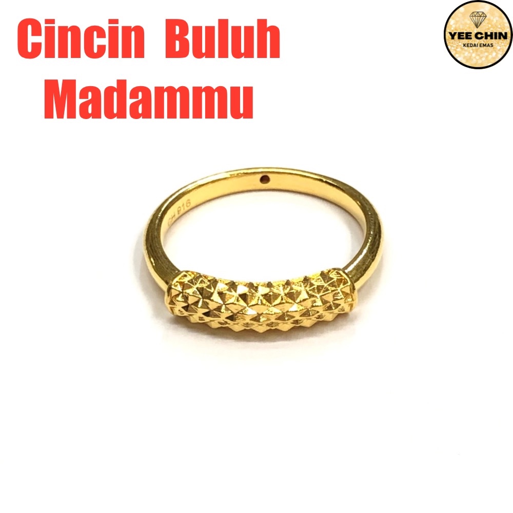 Yee Chin Cincin Emas 916 Cincin Buluh Madammu 5D / Bamboo Ring Gold 916