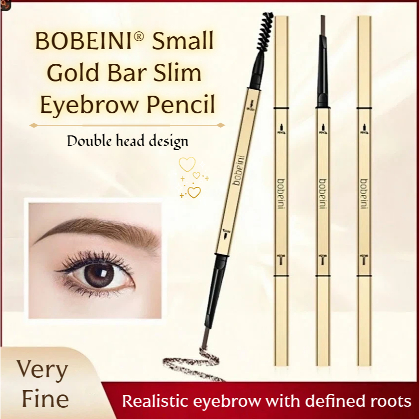 ❤️ BOBEINI® Gold Pack Eyebrow Pencil with Brush Waterproof Precise Long-Lasting Smudge-Proof 双头小金块眉笔.