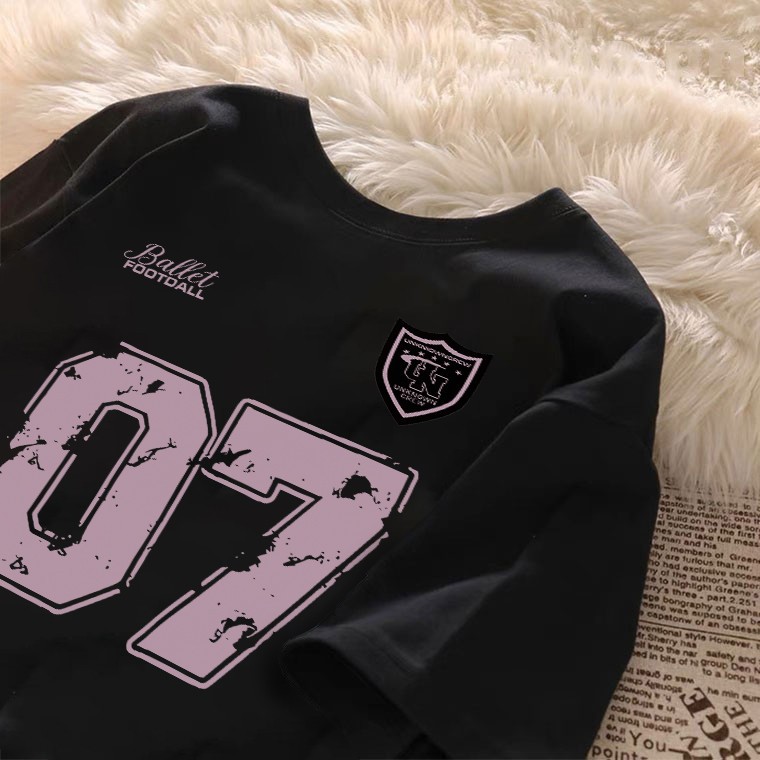 kumikumi Fashion Aesthetics Crew Neck oversized T-shirt for women No. 07 print korean short sleeve