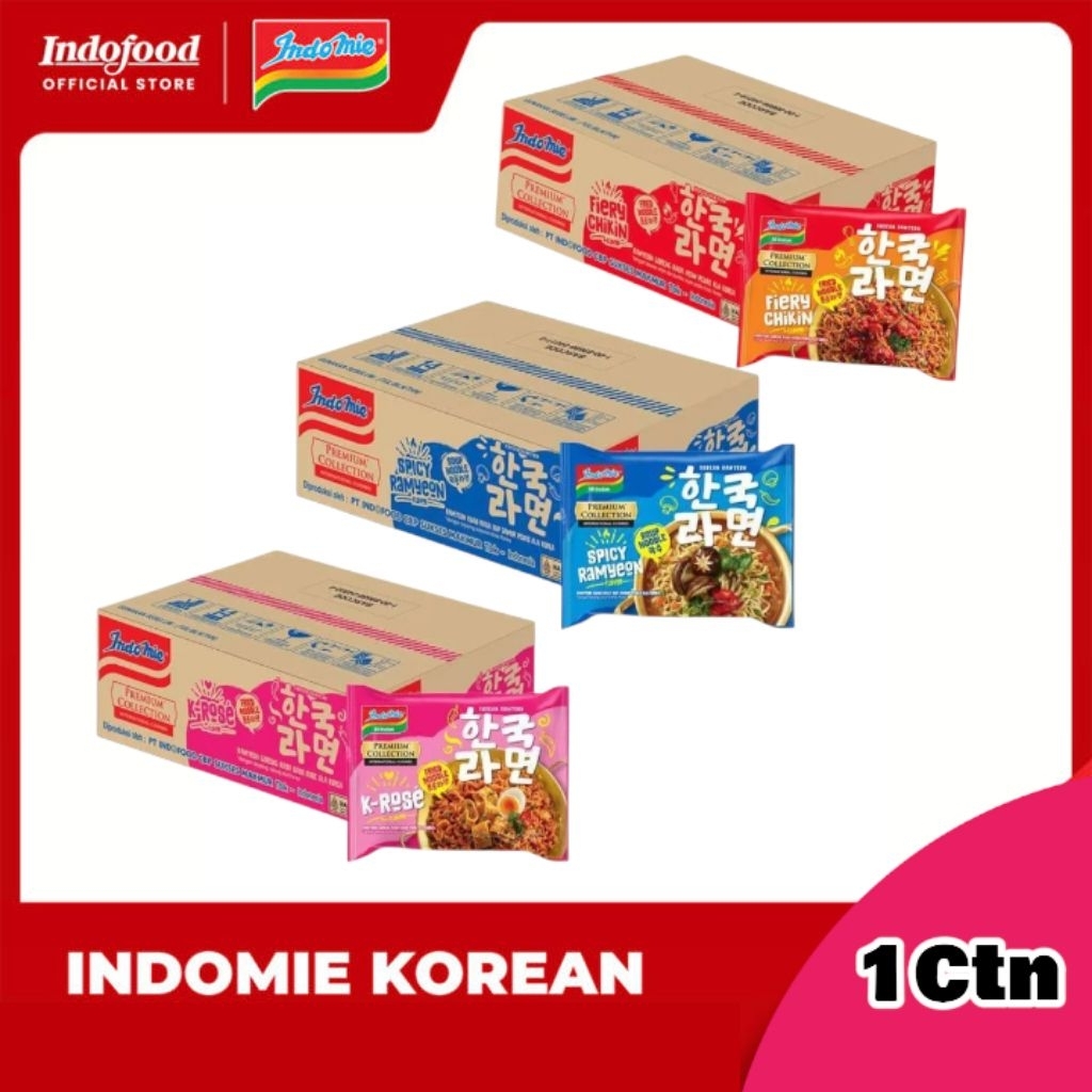Indomie Mi instan Premium Collection Korean Ramyeon(Kemasan Karton