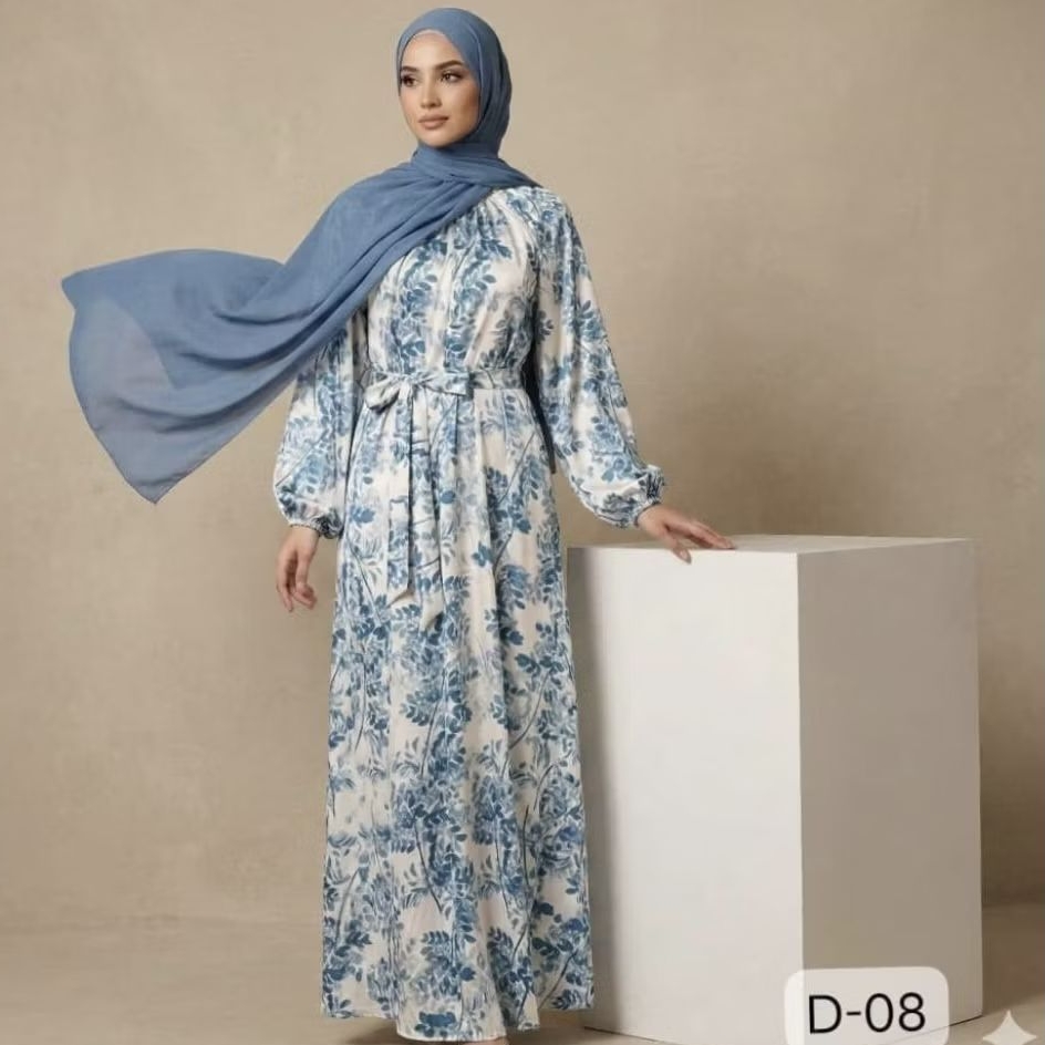 Dress Inara Corak Elegant Kod Hawa