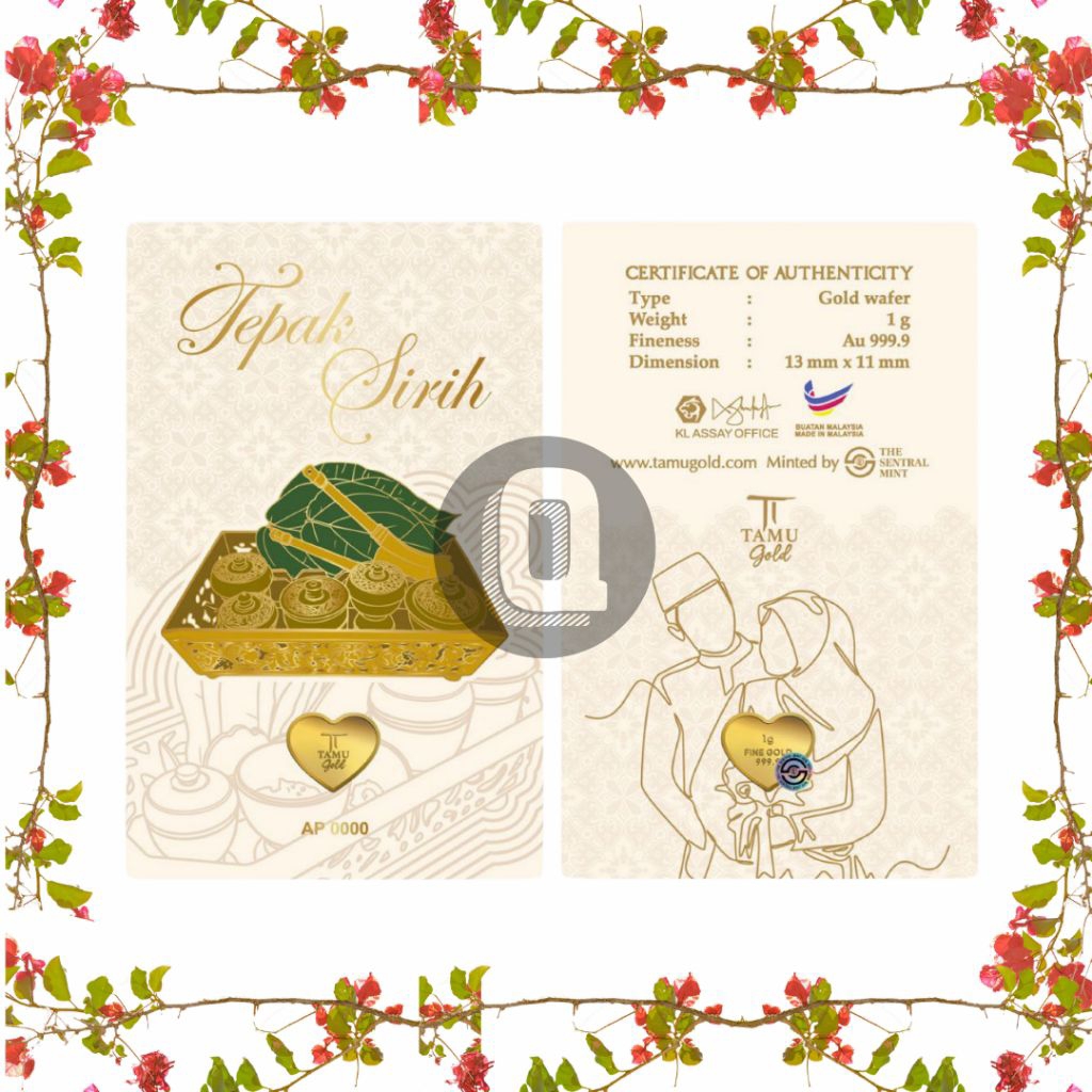 1g Gold Bar Tamu Gold – Tepak Sirih Edition (Au 999.9)