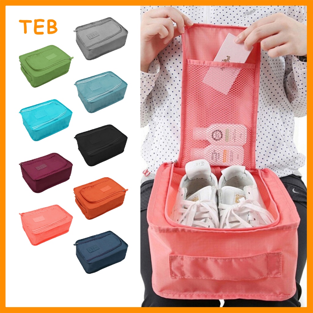 Beg Penyimpan Kasut Perjalanan Kalis Air | Waterproof Travel Shoe Storage Bag Organizer for Sneakers, Slippers & More