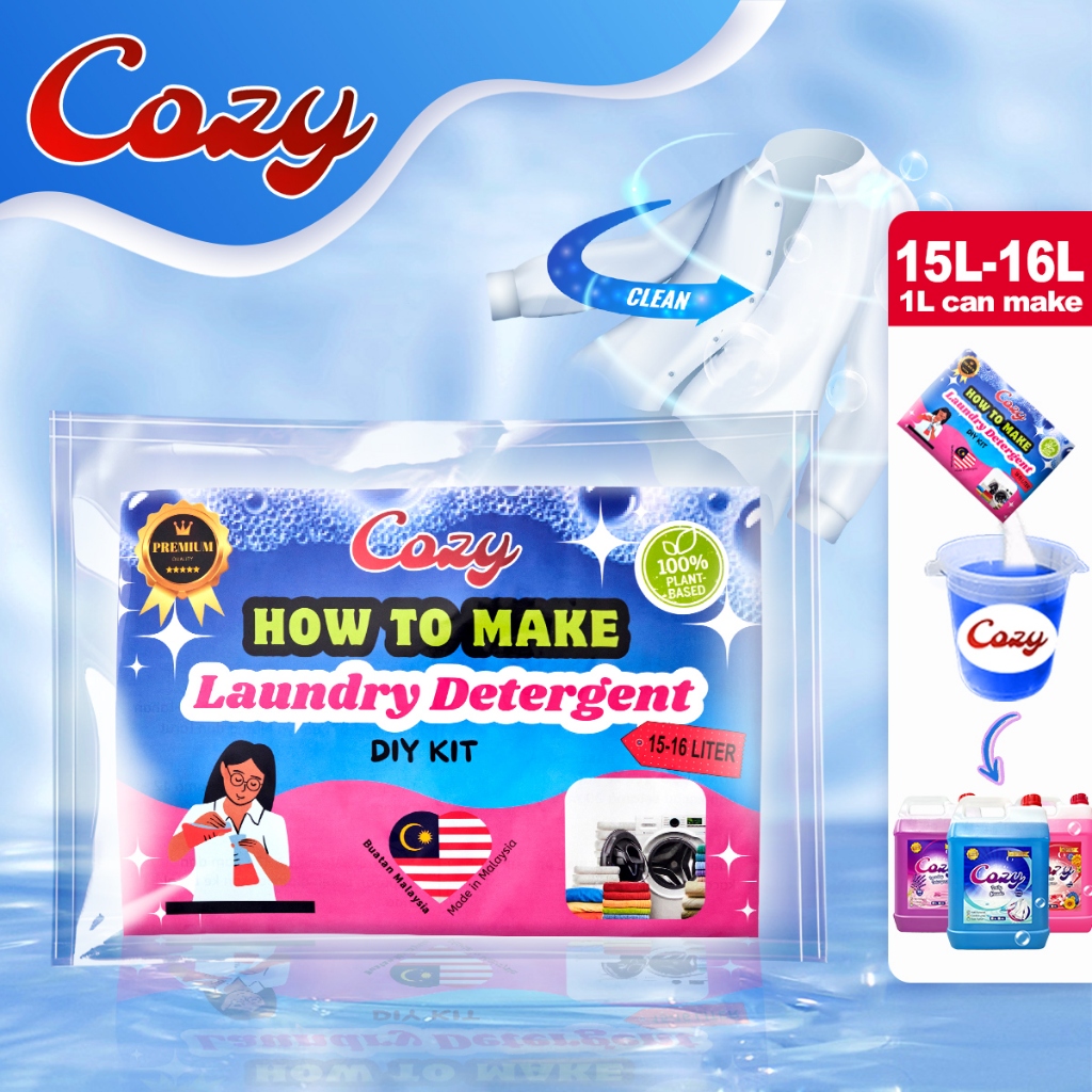 Cozy Sabun Dobi Premium 10-16KG | Wangian Mewah Tahan Lama (Lavender/Bunga/Epal) | Formula Kuat & Antibakteria