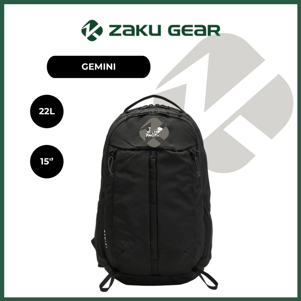 [Ship Same Day] Gemini (22 Litre) Backpack - 15 Inch Laptop - For Office Outdoor Travel Hiking - Water Resistant [THE]