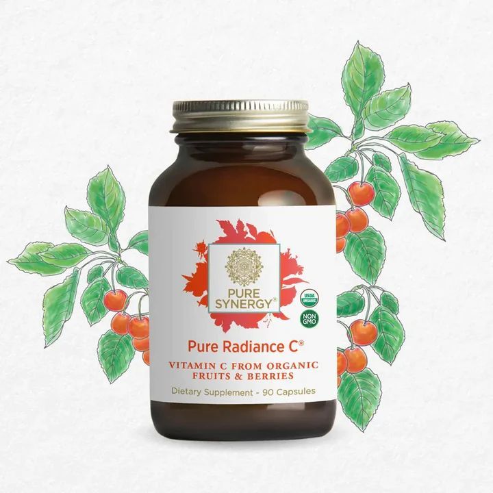Pure Synergy Pure Radiance C (90 capsules/120g Powder) - Vitamin C From Organic Fruits And Berries