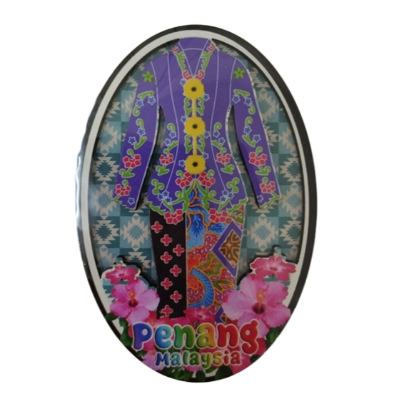 Penang Kebaya Nyonya wood magnet fridge magnet