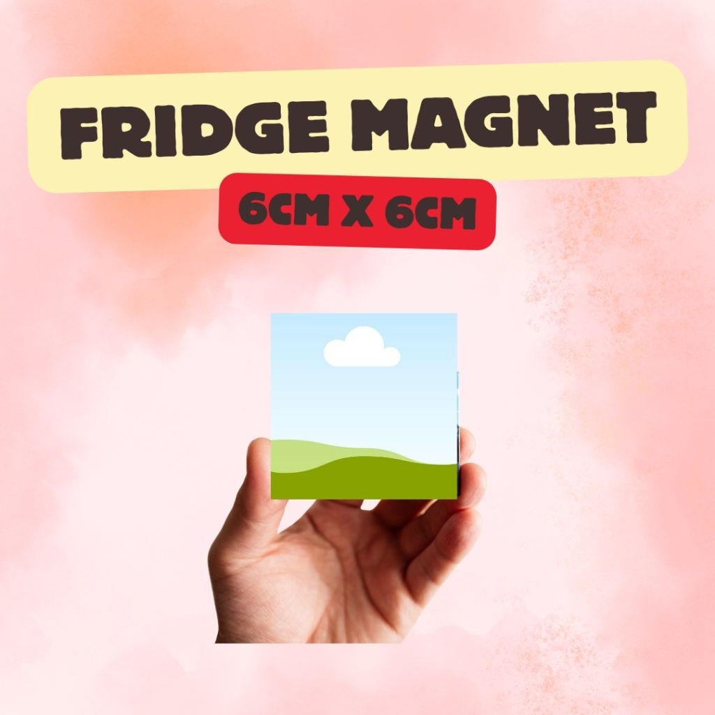 Fridge magnet untuk majlis, hari keluarga, dll (6cm x 6cm)