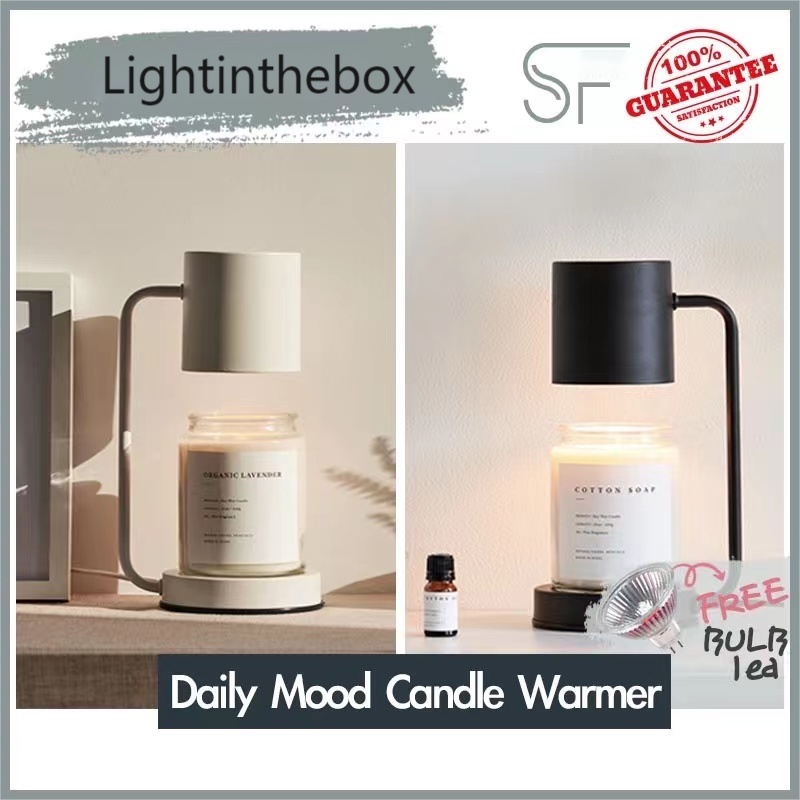 LED Candle Warmer Lamp Light Electric Dimmable Wax Melting heater Scented Aroma Fragrant