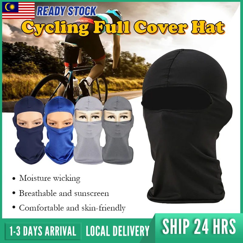 MKZCAR Mask Anti UV Cooling Head Scarf Face Mask Rider Bandana Motor Rider Ice Silk Topeng Muka Telinga Ear Hang Mask