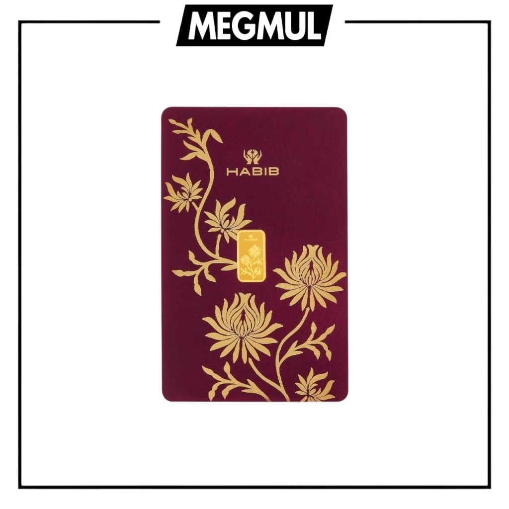 HABIB 1g 999.9 Gold Bar (Tekat) New Year Designs