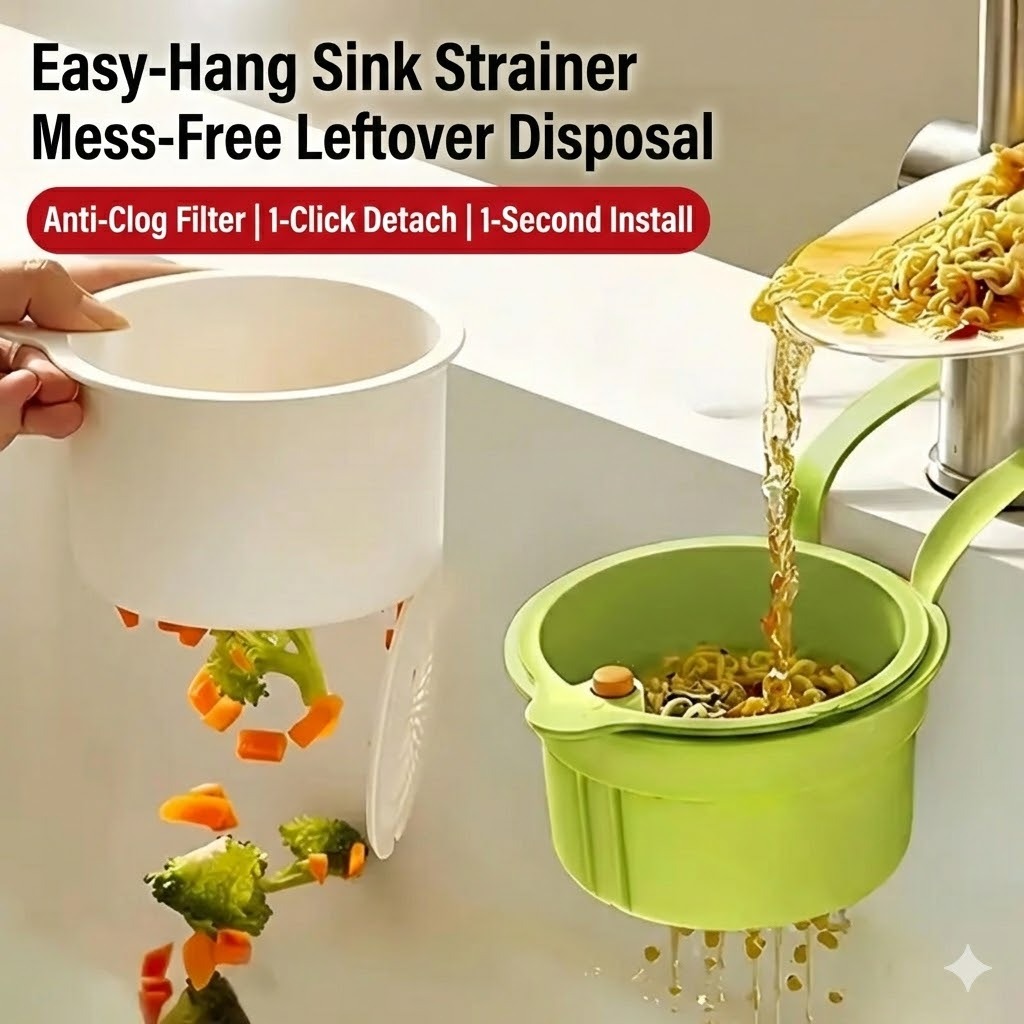 Bakul Penapis Sink Gantung (2PCS / 3PCS Set) | Anti Tersumbat, Mudah Cuci, Jimat Ruang Dapur 多功能沥水碗