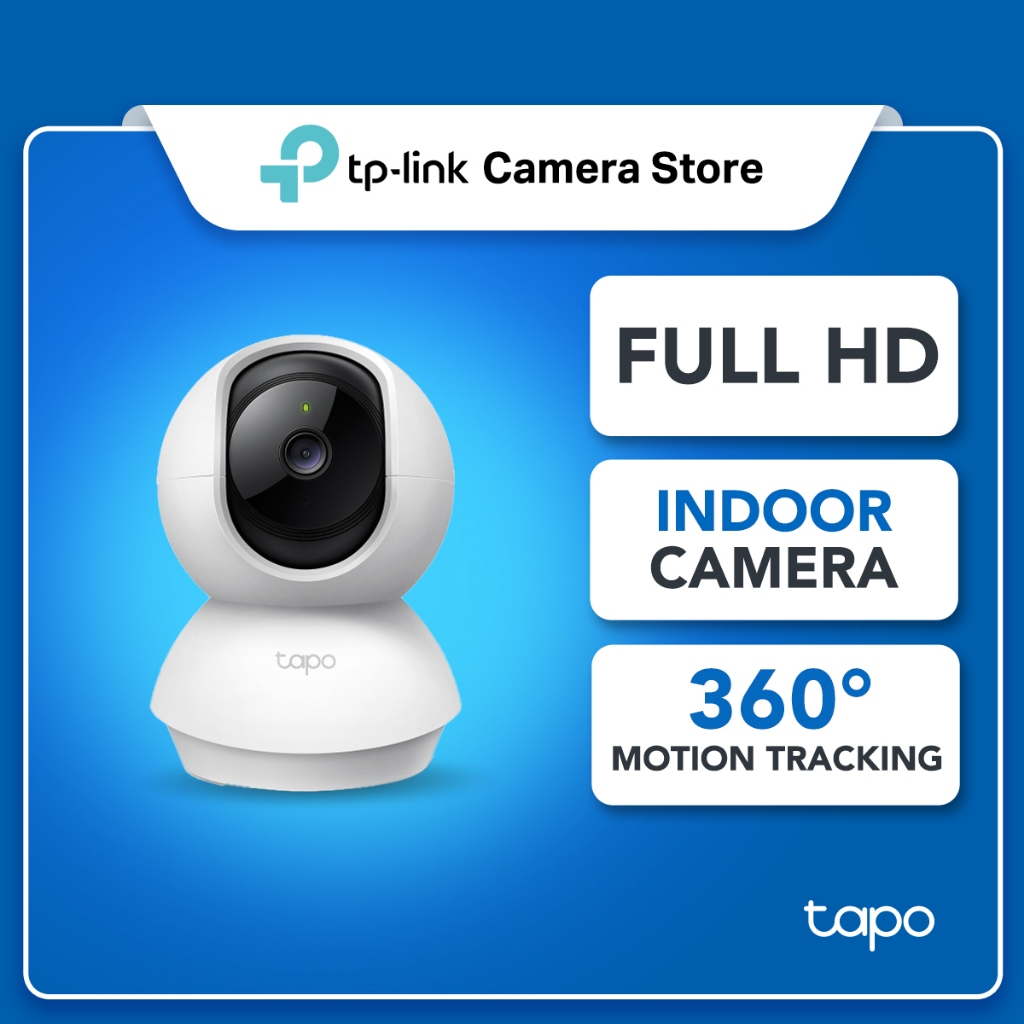 【SIRIM】TP-Link Tapo TC70 Indoor WiFi CCTV – 1080p Smart Camera, AI Motion Detection, Night Vision, 360° Pan/Tilt View