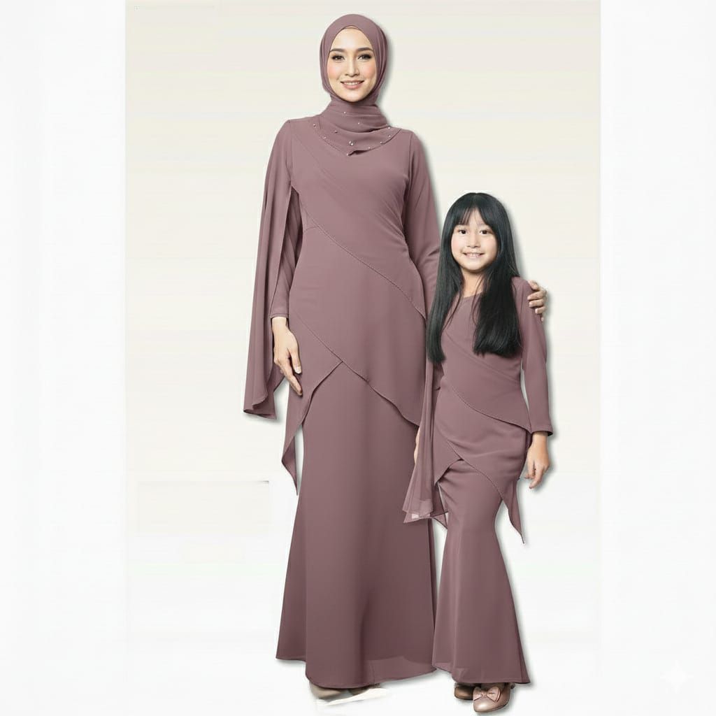 BAJU KURUNG ZARA ( MEMPUNYAI 12 colour Dan sedondon ibu Dan anak)