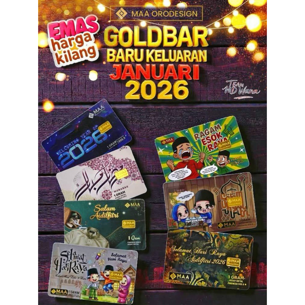 goldbar 1g MAA new AU 999.9 (edisi raya)