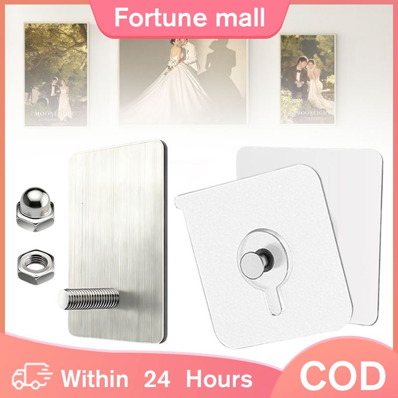 30Pcs Punch-Free Wall Hook Photograph Mural Phase Frame Adhesive Hang Drawing Nails Traceless Nail Photo Frame Hook