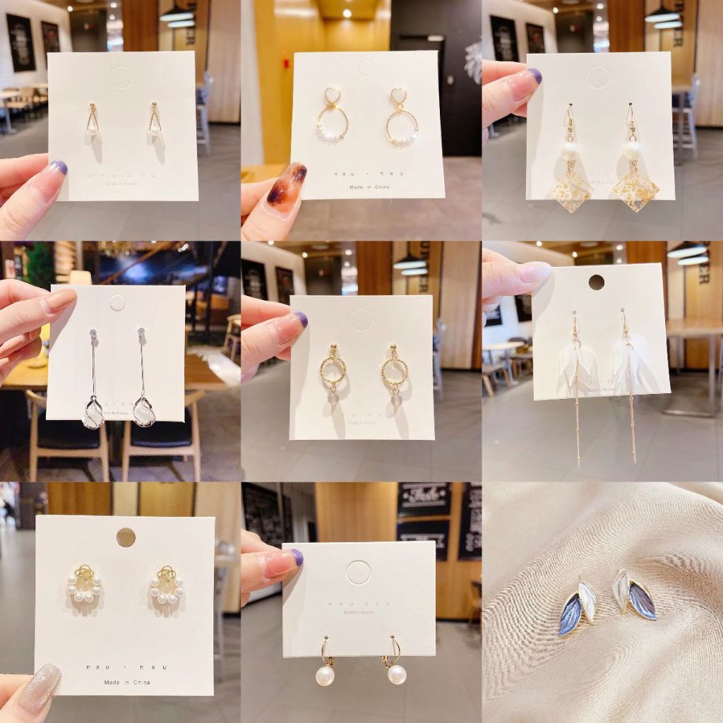Anting-anting Earring Korean Fashion Style Cute Pearl Earring Women Earring Dangle Drop