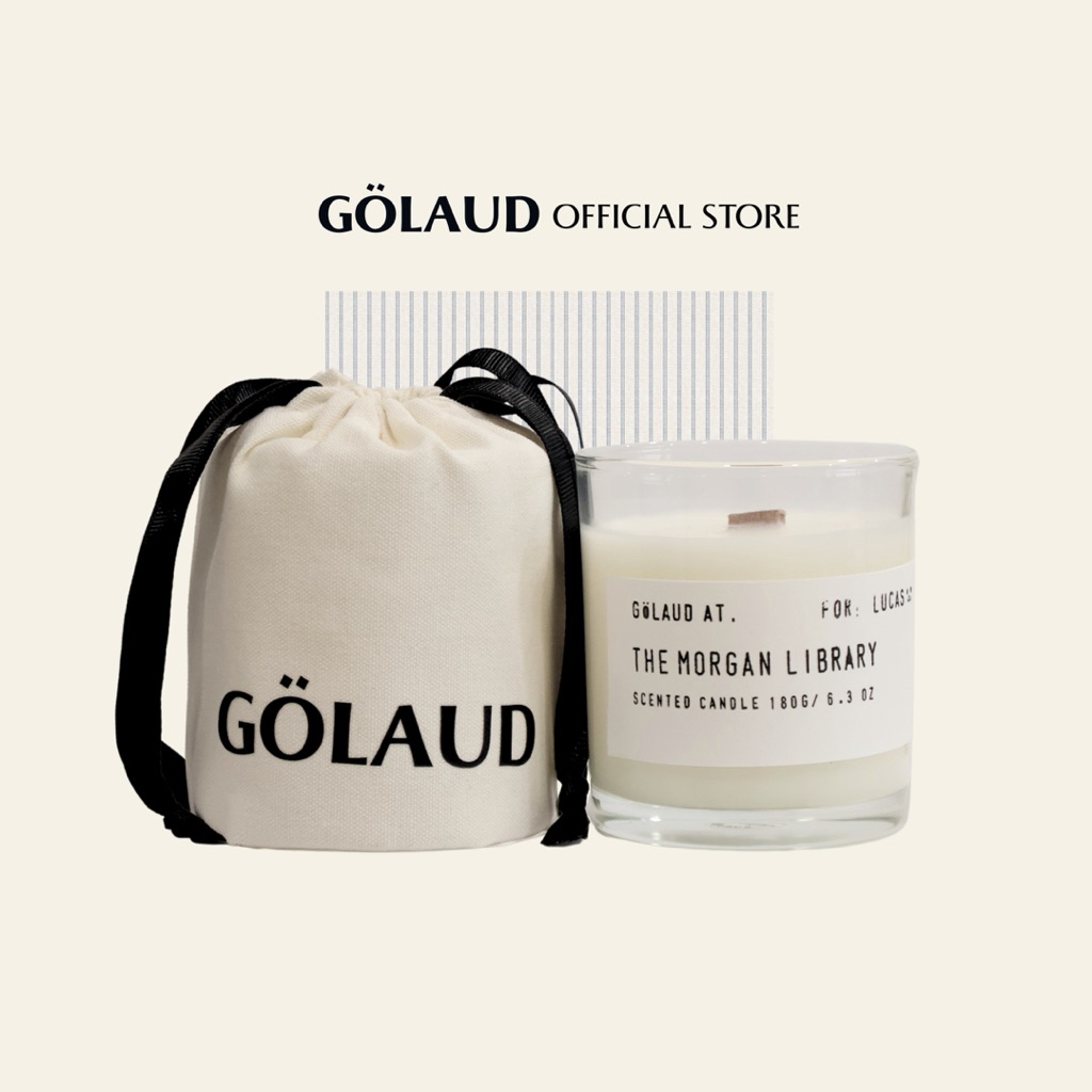 Scented Candle The Morgan Library | GÖLAUD | Artisan Handmade Soy Wax & Bees Wax| PREMIUM Home Fragrance Bespoke Gift