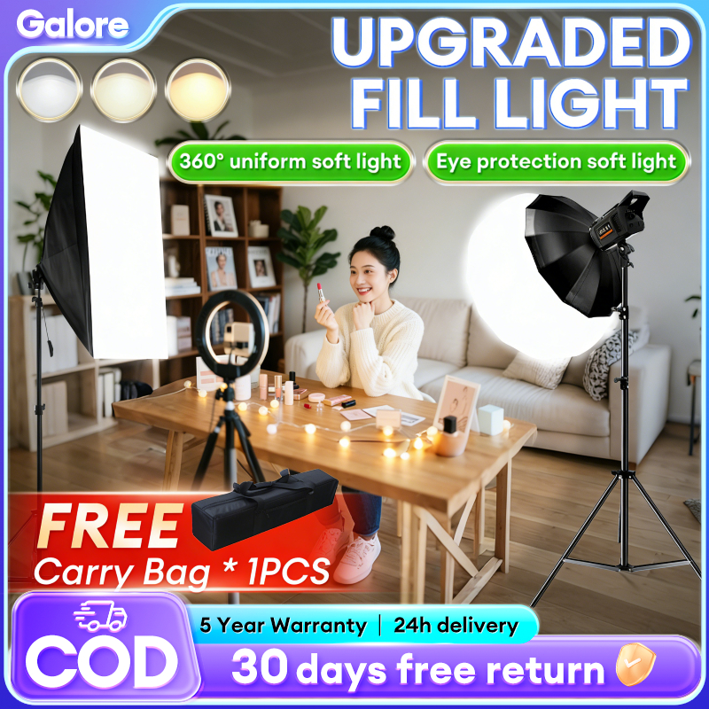 Lampu Studio Lighting Softbox Kit Photography Light Lamp Mentol Umbrella Tripod Soft Box Live