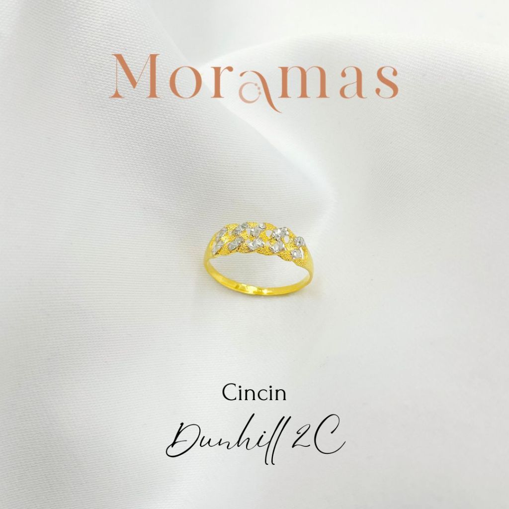 Moramas DUNHIIL 2C Ring 916 Gold/Cincin BENSON 2C Emas 916/时尚戒子916金
