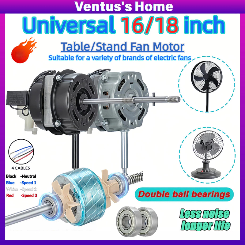 Universal Double Bearing 16/18 Inch 16'' Table Fan Motor / Stand Fan Motor Midea Elba Fan Motor Motor Kipas