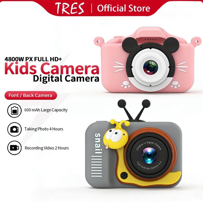 Tresgadget Kids Digital Camera 12MP HD Camera Video Toy Shockproof Child Photography Dual Lens