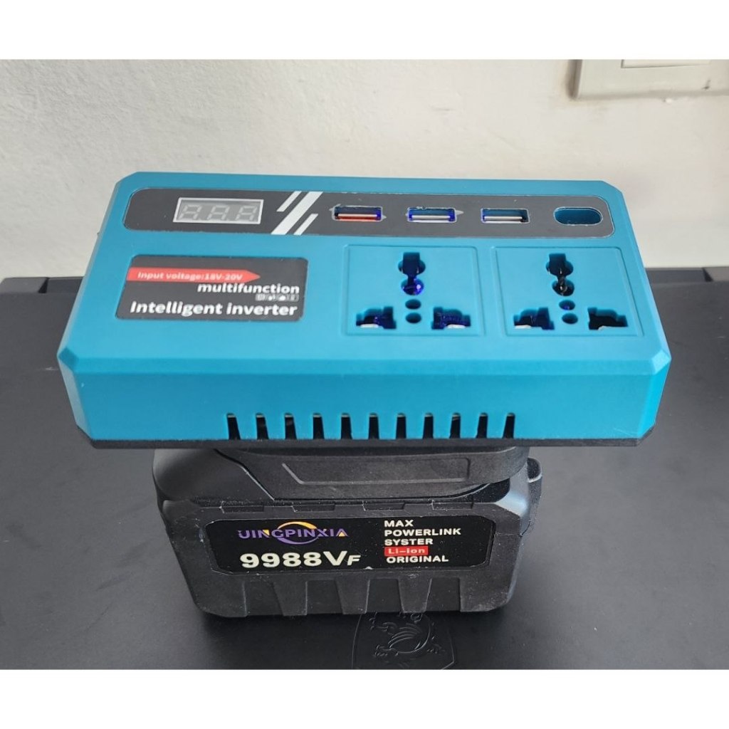 Intelligent Inverter Portable Power Inverter 20V with 150W Output Multifunction Inverter