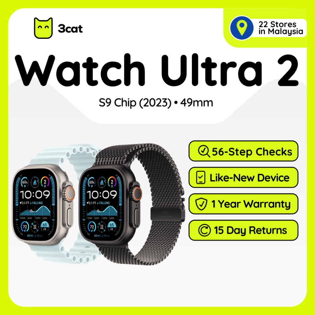 [3cat Like New] Watch Ultra 2 (49mm) S9 (2023) • GPS / GPS + Cellular • 1 Year Warranty
