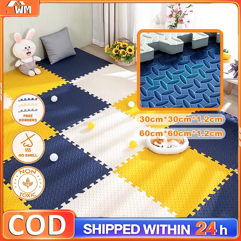 Tikar Bayi EVA Foam 30/60CM Baby Play Mat Crawling Puzzle Gym Yoga Waterproof Sound Insulation Safety Soft Carpet 泡沫垫